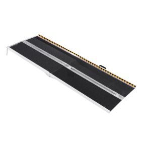 VEVOR Portable Wheelchair Ramp, 8 ft 800 lbs Capacity, Non-Slip Aluminum Folding Threshold Ramp, Foldable Mobility Scooter Ramp Wheel Chair Ramp