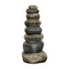 32.2in Stacking stones Garden Statues, Welcome Signs in Five Languages, Outdoor Decor for Patio, Lawn, Yard Art Decoration, Housewarming Garden Gift
