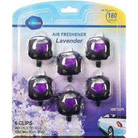 6 Clips Car Lavender Scent Car Air Freshener Car Vent Clip, Long Lasting, 4ml per Unit Safe Materials Easy to Use, Refresh Anytime