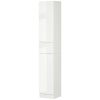 Tall Bathroom Cabinet, Narrow Bathroom Storage Cabinet with Doors, Drawer and Adjustable Shelves, High Gloss White