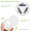 3Pcs LED Night Light Cordless Battery-Powered Closet Lamp Dimmable w/ Remote Stick-on