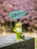 Outdoor garden decoration frog resin statue, courtyard decoration, outdoor courtyard decoration, female gardening gift