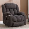 Up to 350 LBS Chenille Power Lift Recliner Chair, Heavy Duty Motion Mechanism with 8-Point Vibration Massage and Lumbar Heating, USB and Type-C Ports