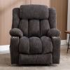 Up to 350 LBS Chenille Power Lift Recliner Chair, Heavy Duty Motion Mechanism with 8-Point Vibration Massage and Lumbar Heating, USB and Type-C Ports