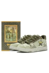 KAALIXTO--Retro Star Sneakers-West Lake Longjing Tea - Unisex (Option: 35yards)