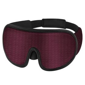 3D Sleeping Mask 100% Blockout Light Sleep Mask For Eye Soft Eye Mask for Travel Eyeshade Night Breathable Blindfold Slaapmasker (Color: Type-A-Red)