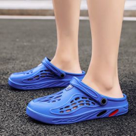 Plus Size 47 48 49 Men Summer Clogs Sandals EVA Slippers Men and Women Garden Shoes Beach Sandals Couple's Outdoor House Slides (Color: Blue, Shoe Size: 45)