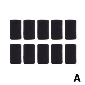 10pcs Nylon Finger Sleeve Support Thumb Brace Protector Gear Breathable Elastic Finger Tape For Basketball Tennis Sports Gym (Color: Black)