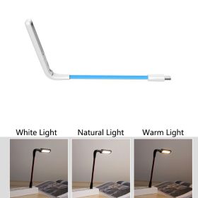 3 Colors LED Night Light Hand Sweep Smart Reading Book Lights USB Plug Foldable Portable Desk Lamp for Laptop Keyboard Lighting (Body Color: 3 Colors, Emitting Color: White)