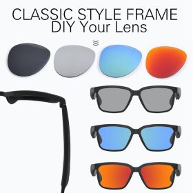 Bluetooth Sunglasses Wireless Audio With Open Ear Technology Make Hands Free Sunglasses Bluetooth Headphone Wireless Mobile Calls (Color: Mix)