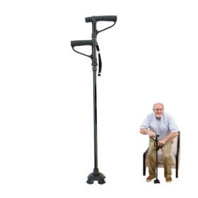 Multifunctional Folding Elderly Walking Sticks With Lights (Color: As pic show, Type: Style A)