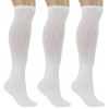 Men's Diabetic Knee High Socks 3 Pairs Non-Binding Cushioned Breathable Cotton for Swelling Sizes 9-15