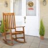 Outdoor/Indoor Rocking Chair, Square Wooden Rocking Chair 68.5*86*115CM  RT