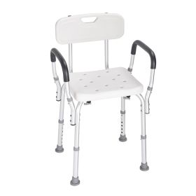 VEVOR Shower Chair, Shower Seat with Back, Adjustable Height Shower Stool, Shower Chair for Inside Shower Bathtub (Default: Default)