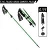 Five Section Folding Trekking Cane For Hiking And Walking - Lightweight 7075 Aluminum, Strong And Durable Outer Lock And High-density EVA Grip
