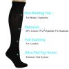 Men's Diabetic Knee High Socks 3 Pairs Non-Binding Cushioned Breathable Cotton for Swelling Sizes 9-15