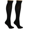 Men's Diabetic Knee High Socks 3 Pairs Non-Binding Cushioned Breathable Cotton for Swelling Sizes 9-15