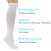 Men's Diabetic Knee High Socks 3 Pairs Non-Binding Cushioned Breathable Cotton for Swelling Sizes 9-15