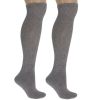 Men's Diabetic Knee High Socks 3 Pairs Non-Binding Cushioned Breathable Cotton for Swelling Sizes 9-15