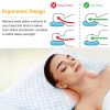 Bed Pillows Cooling Memory Foam Pillow Ventilated with Cooling Gel Infused Memory Foam Heat Moisture Reducing Cooling Fiber Breathable Machine Washabl